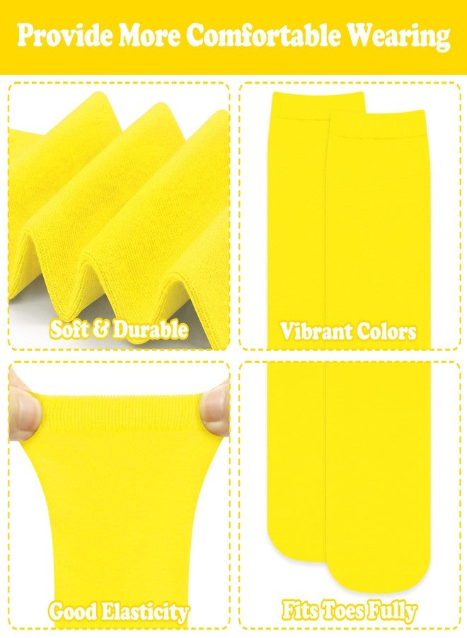 Sarfel Yellow Knee High Sock for Girls Yellow Baseball Socks Youth Softball Socks Youth Soccer Socks Kids Baseball Socks Kids - Image 4